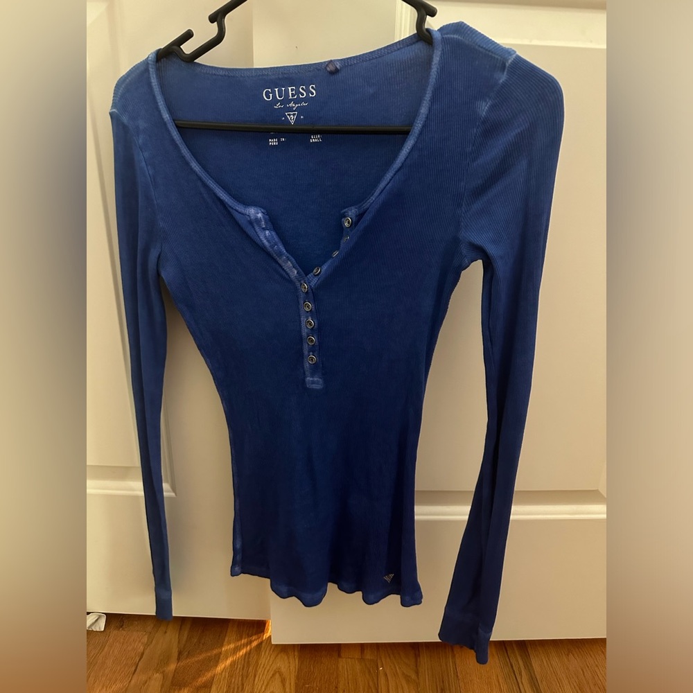 Guess Button up long sleeve henley